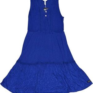 Matilda Jane Adventure Begins Into The Blue Tiered Midi Dress